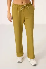 Ensemble tunique de survêtement oversize à capuche et texture douce Tommylife pour femme - 95348 Moutarde foncé