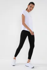 Tommylife Toptan Beyaz Basic Kısa Kol Standart Kalıp O Yaka Kadın T-Shirt - 97144