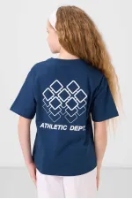 Tommylife Wholesale Cotton Crew Neck Oversize Fit Basic Girls' T-Shirt 75178 Parliament