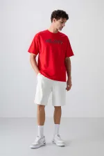 Tommylife Wholesale Crew Neck Oversize Printed Men's T-Shirt 88345 Fiesta