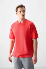 Tommylife Toptan O Yaka Oversize Basic Erkek T-Shirt 88353 Fiesta