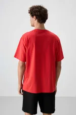 Tommylife Toptan O Yaka Oversize Baskılı Erkek T-Shirt 88364 Fiesta