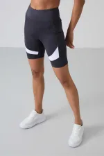 Tommylife Toptan Yüksek Bel Biker Kadın Tayt 91012 Antrasit