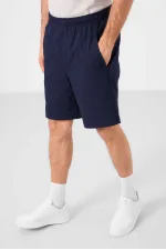 Short chino extensible léger, coupe standard, tissé, Tommylife Wholesale, bleu marine, référence 81292