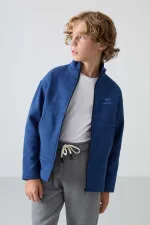 Tommylife Toptan Garson Boy Dik Yaka Standart Kalıp Basic Erkek Çocuk Sweatshirt 11245 Parlament