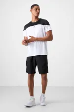 Tommylife Toptan O Yaka Standart Kalıp Aktif Spor Erkek T-Shirt 88386 Beyaz