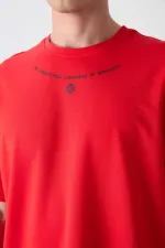 Tommylife Toptan O Yaka Oversize Baskılı Erkek T-Shirt 88343 Fiesta