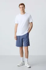 Tommylife Wholesale Comfort Fit Basic Men's Shorts 81275 Petrol