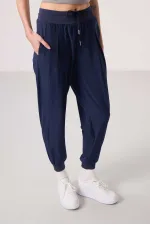 Pantalon Tommylife en polyester à poches, coupe standard, pour femme - 94677 Indigo