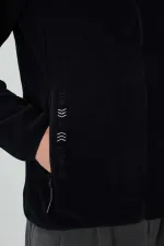 Sweat-shirt en polaire zippé à col montant pour homme Tommylife, modèle standard, vente en gros, 87992, bleu marine