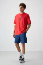 Tommylife Wholesale Crew Neck Oversize Printed Men's T-Shirt 88360 Fiesta