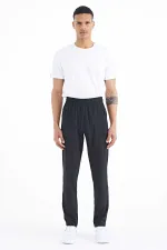 Bas de survêtement Tommylife pour homme, coupe classique, coupe standard, trois poches, 84768, noir