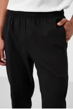 Tommylife Wholesale Standard Fit Woven Lightweight Stretch Chino Men's Trousers 82179 Black