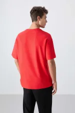 Tommylife Toptan O Yaka Oversize Baskılı Erkek T-Shirt 88338 Fiesta