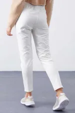 Tommylife Wholesale Ecru High Waist Jogger Comfortable Form Skinny Leg Women's Tracksuit Bottom - 94566