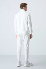 Tommylife Toptan Hugo Rahat Kalıp Jogger Erkek Eşofman Takım 85198 Ekru