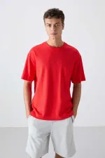 Tommylife Wholesale Crew Neck Oversize Printed Men's T-Shirt 88336 Fiesta