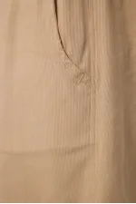 Short chino extensible léger, coupe standard, tissé, Tommylife Wholesale, beige foncé, référence 81289