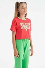 T-shirt Tommylife Wholesale Rose Gold Printed Round Neck Oversize Short Sleeve Girls - 75111