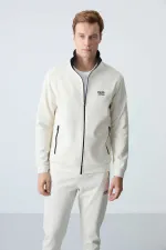 Tommylife Toptan Hugo Rahat Kalıp Jogger Erkek Eşofman Takım 85198 Bej