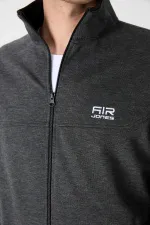 Tommylife Toptan Hugo Rahat Kalıp Jogger Erkek Eşofman Takım 85198 Antrasit Melanj