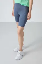 Tommylife Wholesale High Waist Biker Women's Leggings 91013 Petrol