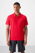 Tommylife Wholesale Polo Collar Standard Fit Active Sport Men's T-Shirt 88252 Red