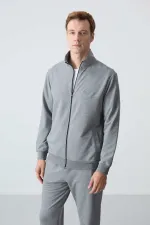 Ensemble de survêtement basique pour homme Tommylife Wholesale, coupe décontractée, gris chiné 85260