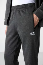 Tommylife Toptan Hugo Rahat Kalıp Jogger Erkek Eşofman Takım 85198 Antrasit Melanj