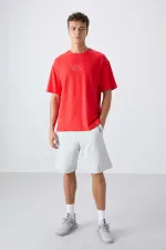 Tommylife Wholesale Crew Neck Oversize Printed Men's T-Shirt 88336 Fiesta