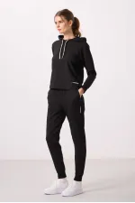 Ensemble de survêtement oversize à capuche Tommylife pour femme - 95336 Noir