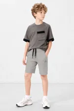Tommlife Wholesale Stone Standard Fit Basic Performance Boys Shorts - 11303