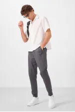 Pantalon chino extensible léger, coupe standard, tissé, Tommylife Wholesale, pour homme, référence 82177, couleur anthracite
