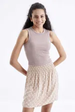 Tommylife Wholesale Camel Basic Sleeveless O-Neck Women's Crop Top Tank Top - 97204