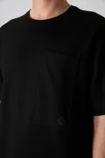 Tommylife Toptan O Yaka Oversize Basic Erkek T-Shirt 88341 Siyah