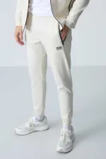 Tommylife Toptan Hugo Rahat Kalıp Jogger Erkek Eşofman Takım 85198 Bej