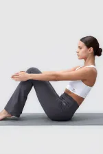 Leggings de sport évasés pour femmes Tommylife, taille haute, anthracite, flexibles et performants - 94686