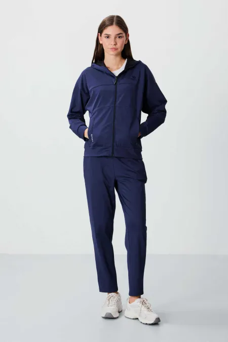 Ensemble de survêtement à capuche Tommylife Wholesale pour femme, coupe standard, réf. 95306, indigo