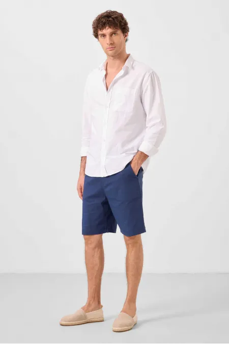 Short chino extensible léger, coupe standard, tissé, Tommylife Wholesale 81291 Parliament