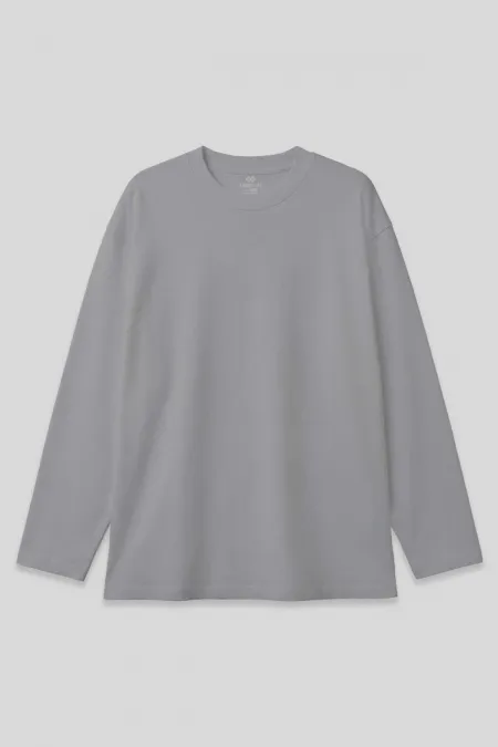 Tommylife Toptan Gri Basic O Yaka Erkek Sweatshirt - 88107