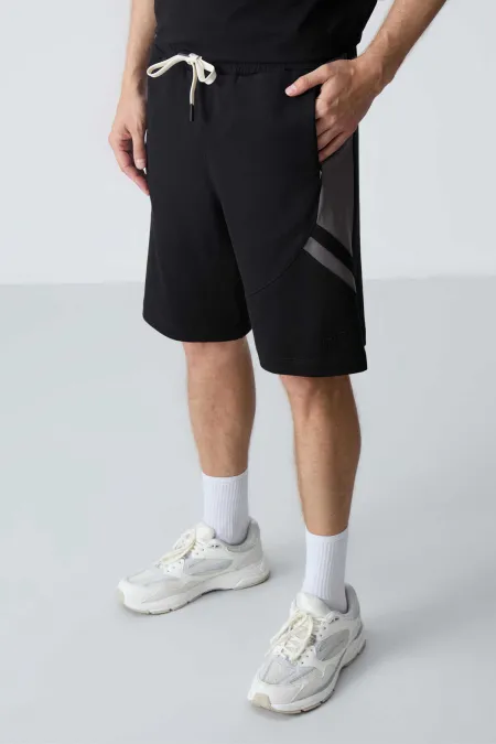 Short basique confort Tommylife pour homme, modèle 81281, noir.