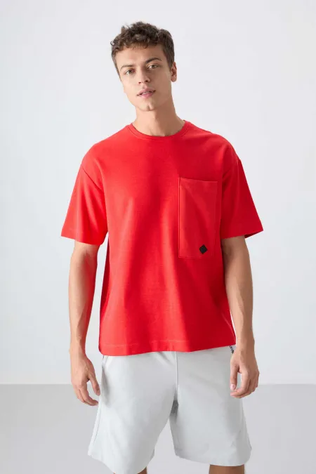 Tommylife Toptan O Yaka Oversize Basic Erkek T-Shirt 88341 Fiesta