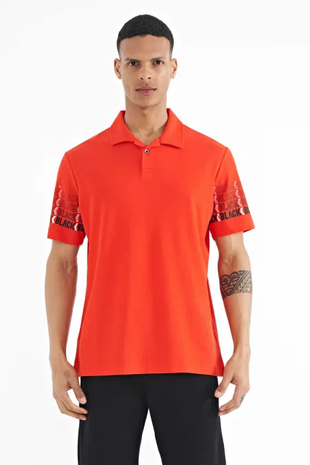 T-shirt homme Tommylife Wholesale Fiesta à manches imprimées, col polo, coupe standard - 88240