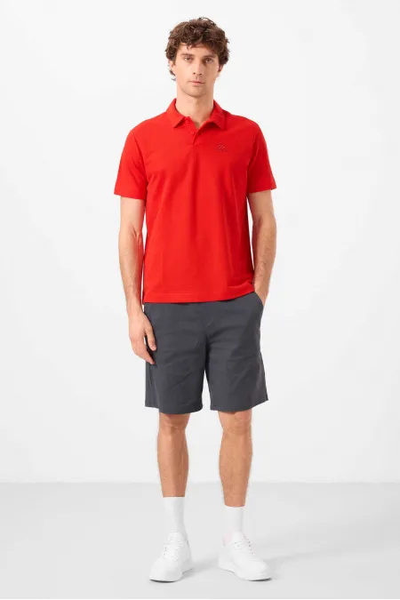 Short chino extensible léger, coupe standard, tissé, Tommylife Wholesale, gris, référence 81292