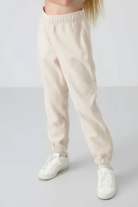 Pantalon de jogging Tommylife Wholesale pour filles de 7 à 15 ans, coupe standard, réf. 75155, beige