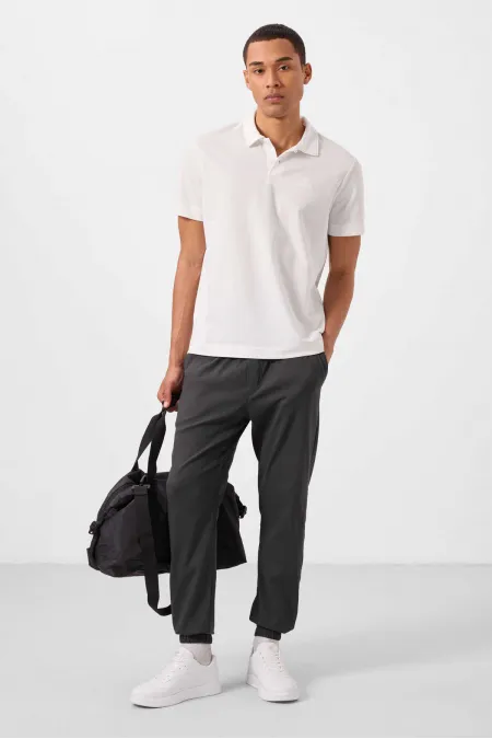 Pantalon chino extensible léger, coupe standard, tissé, Tommylife Wholesale, 82176, anthracite
