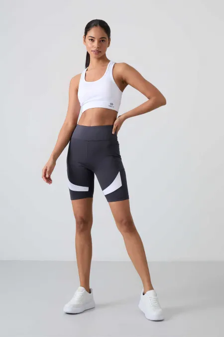 Leggings motardes taille haute Tommylife pour femmes, couleur anthracite, référence 91012