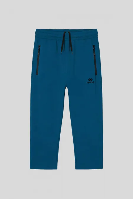 Pantalon Capri bleu marine classique pour homme Tommylife, avec poches zippées - 83095