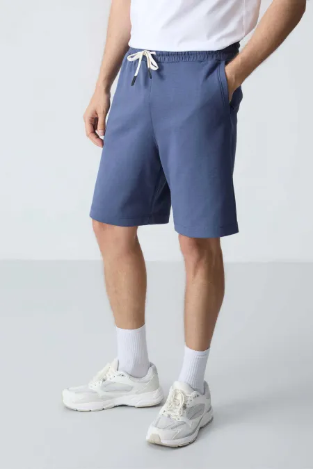 Short basique confort Tommylife pour homme, coloris pétrole, référence 81275 (vente en gros)