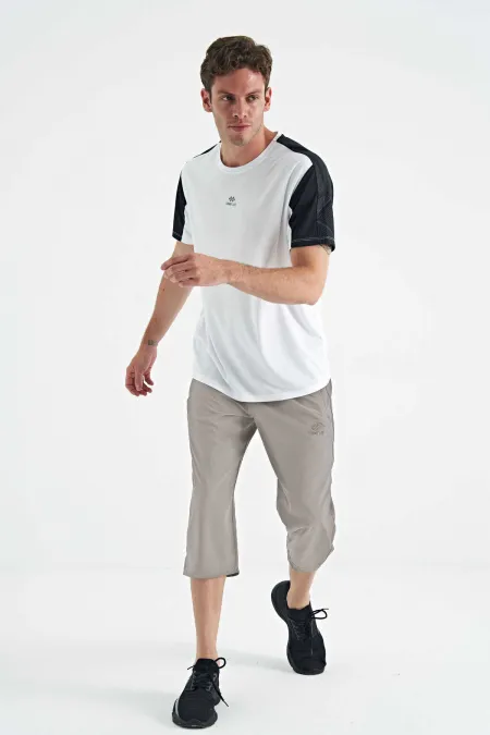 Tommylife Toptan Standart Kalıp Aktif Spor Erkek Kapri 83096 Taş